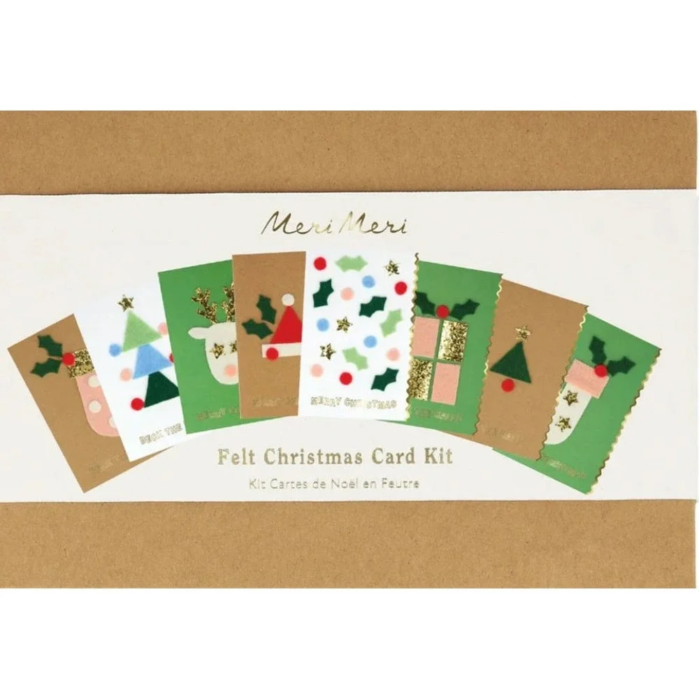 Meri Meri‎ Christmas Felt Card Kit DIY Holiday Greeting Craft festive handmade